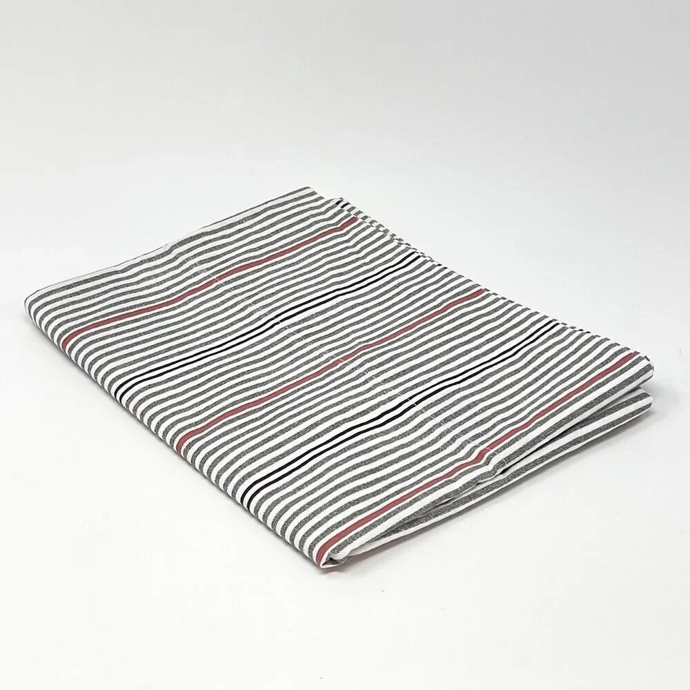 Ralph Lauren Red White Gray Black Striped Pillow Case Standard Cotton NEW